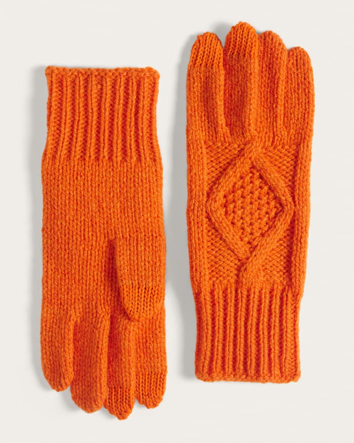 CABLE KNIT TEXTING GLOVES